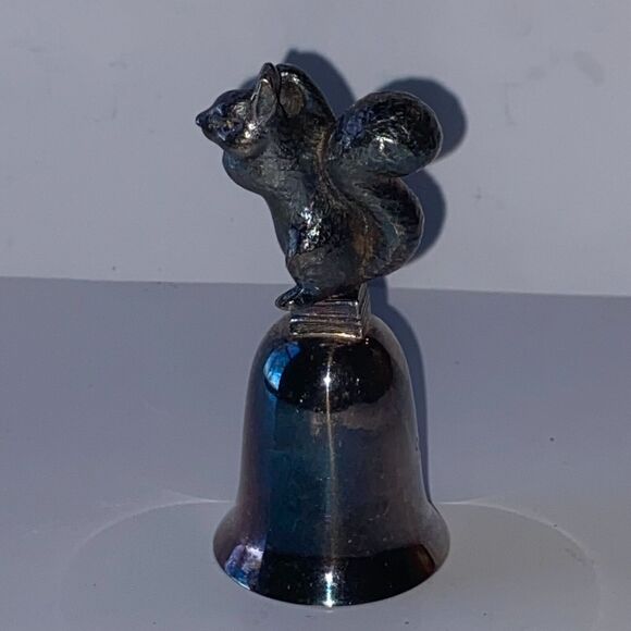 New England Collectors Society Bell Beatrix Potter Squirrel Nutkin Silver Plate - Picture 5 of 9